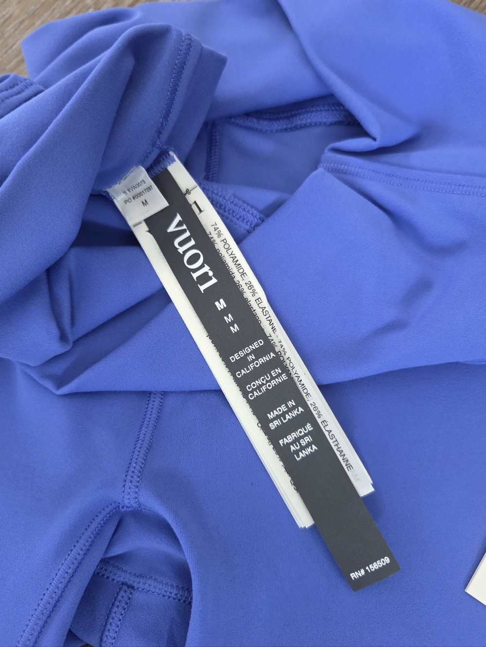 Vuori AllTheForm High-Rise Performance Bike Shorts Bright Iris NWT Athletic HTF - Picture 13 of 14